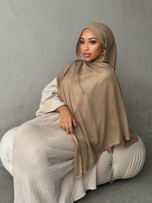 Coffee Crème Modal Hijab Set