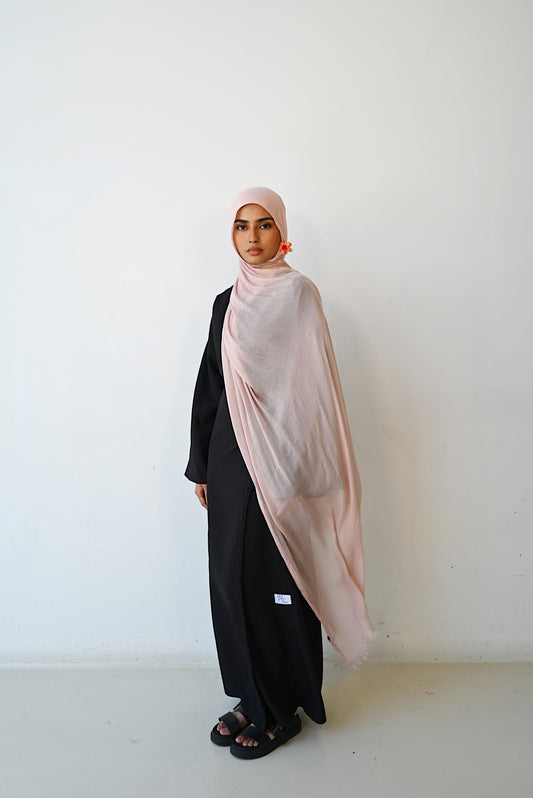 Blushed Soliel Soft crinkle Hijab set