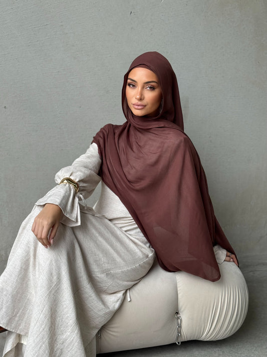 Rich Chocolate Modal Hijab Set
