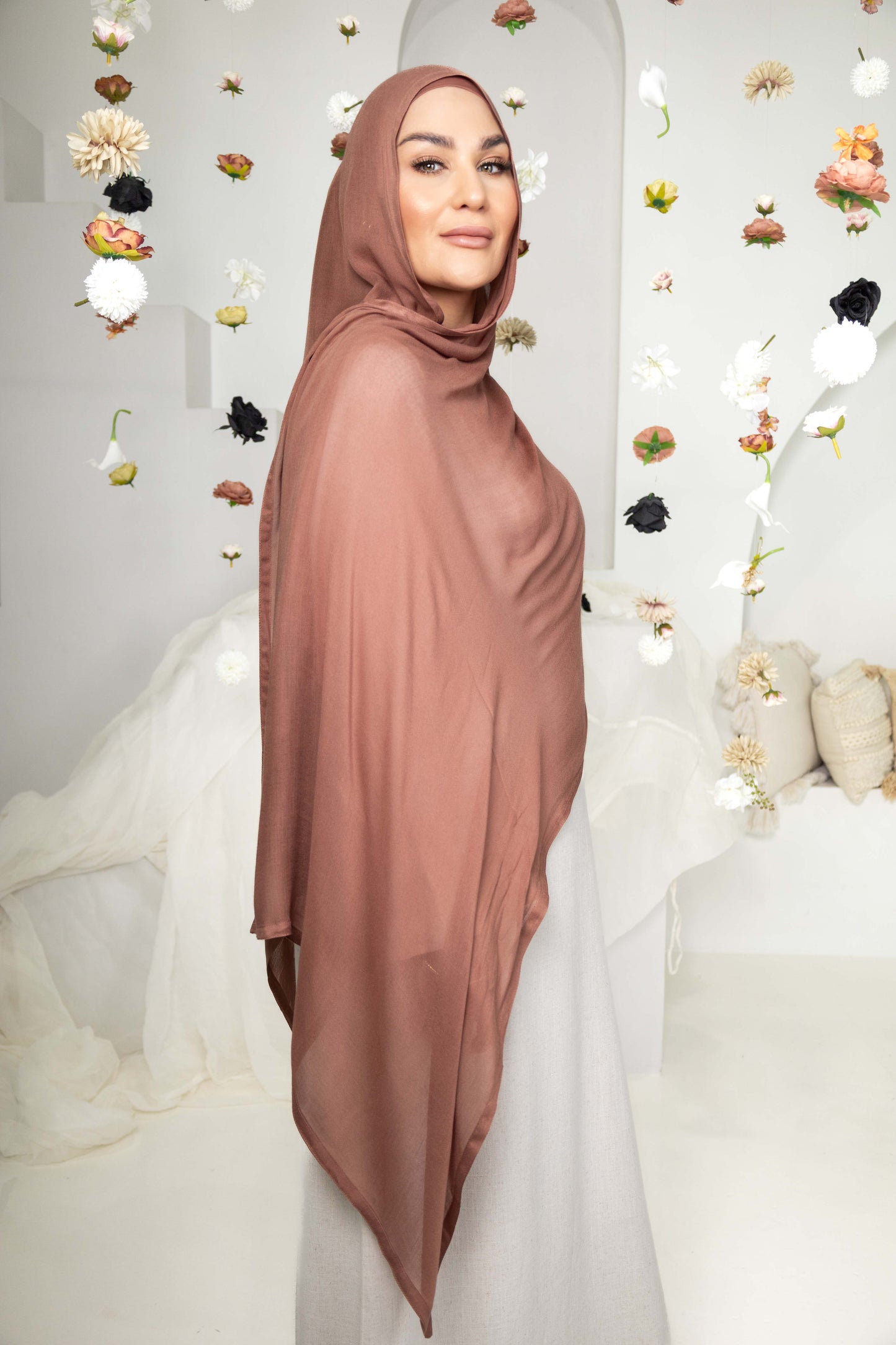 Frosted toffee Modal Hijab Set