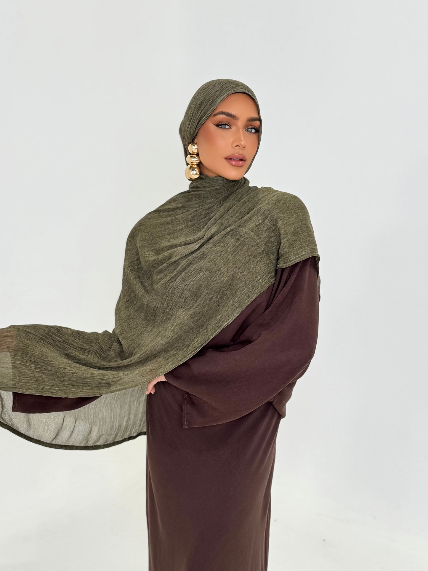 Forest Textured Hijab Set