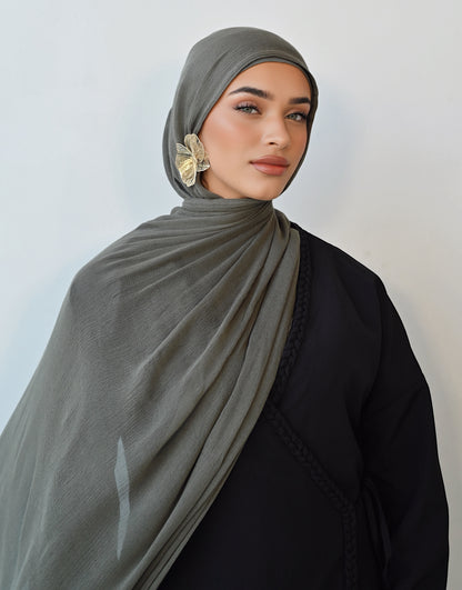 Cedar Soft crinkle Hijab set