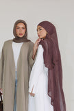 Plum Textured Hijab Set