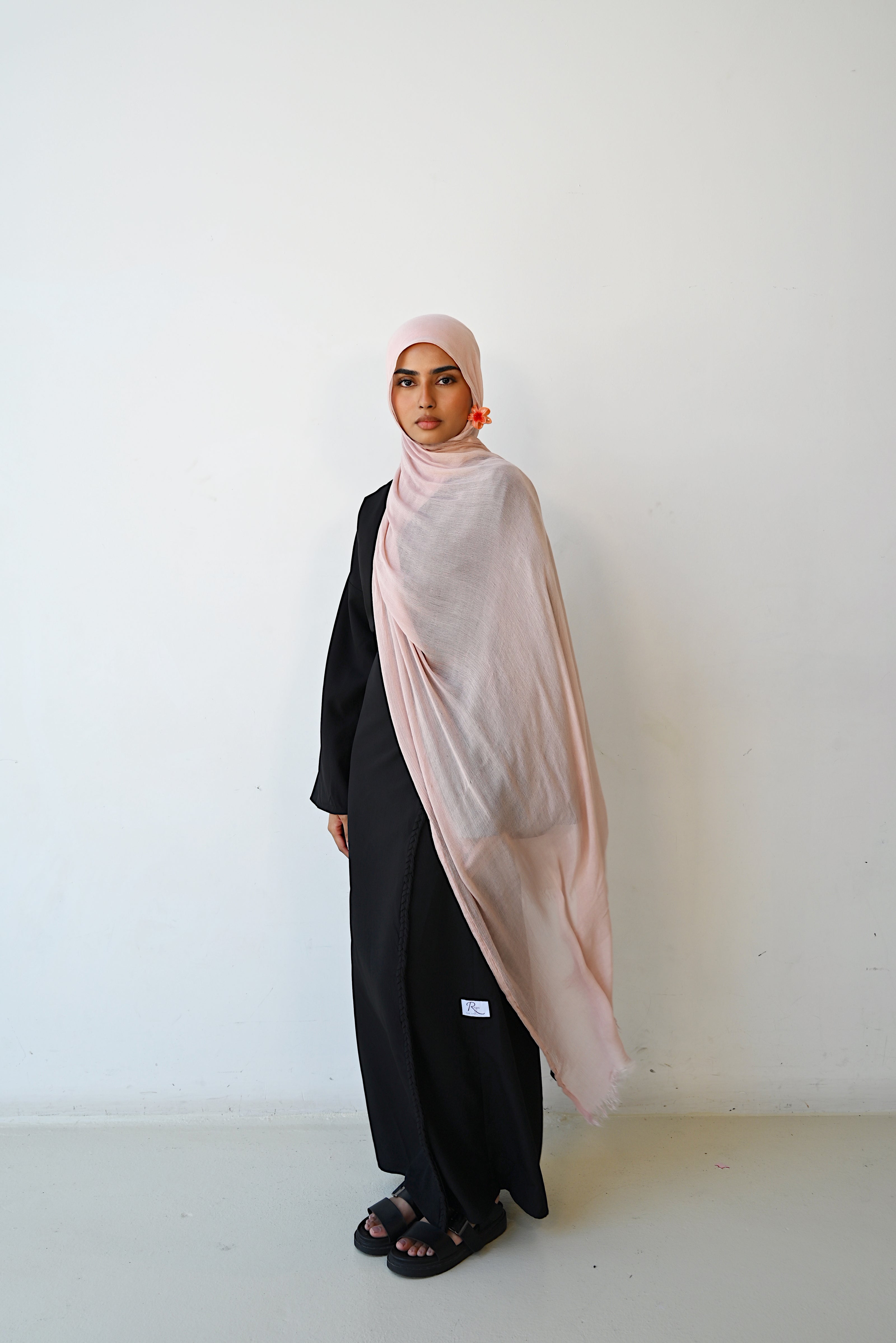 Blushed Soliel Soft crinkle Hijab set
