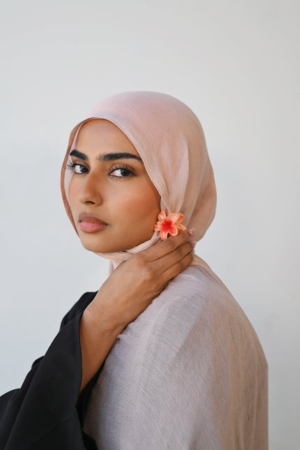 Blushed Soliel Soft crinkle Hijab set