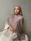 Deep Taupe Modal Hijab Set