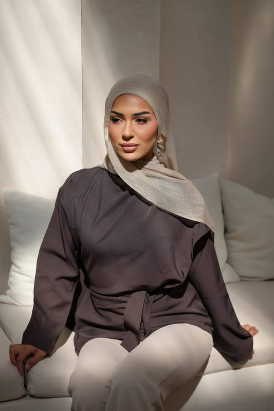 Linen textured hijab set