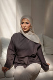 Linen textured hijab set.          Low stock