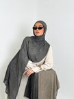 Slate textured hijab set