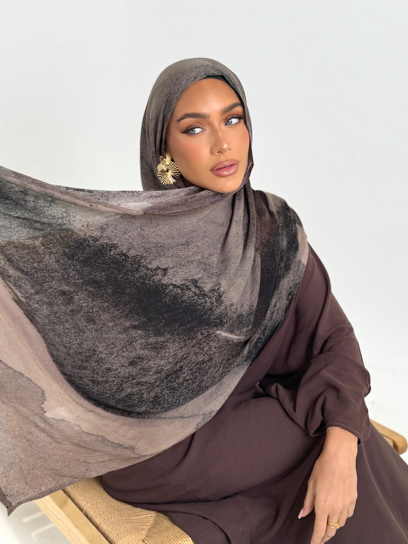 Marbled mocha Hijab.                1 left
