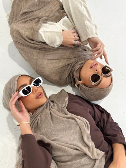 Clay Textured Hijab Set