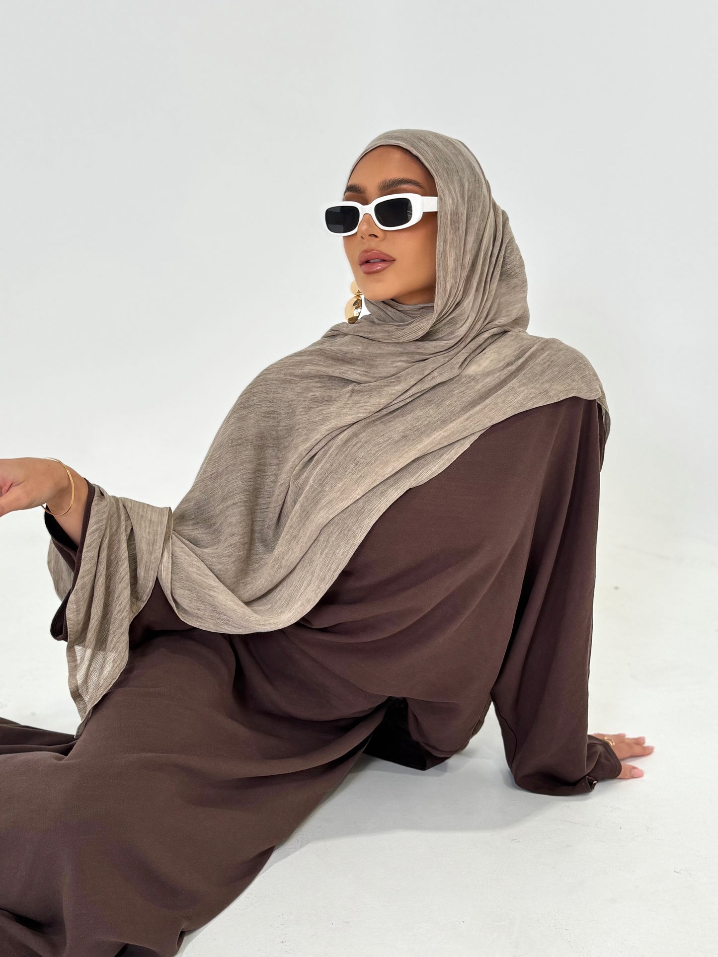 Clay Textured Hijab Set