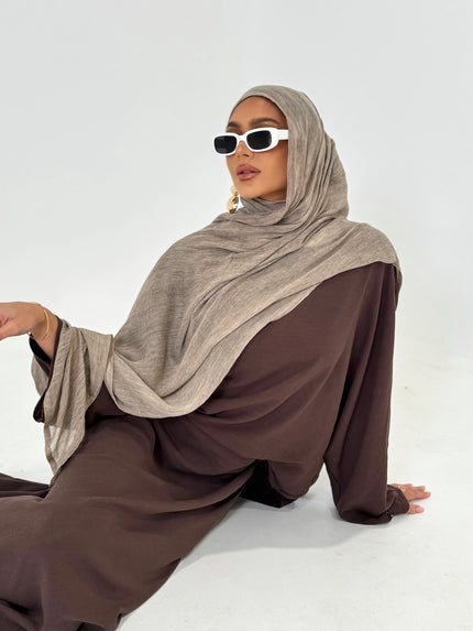 Clay Textured Hijab set