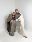 Greige textured hijab set