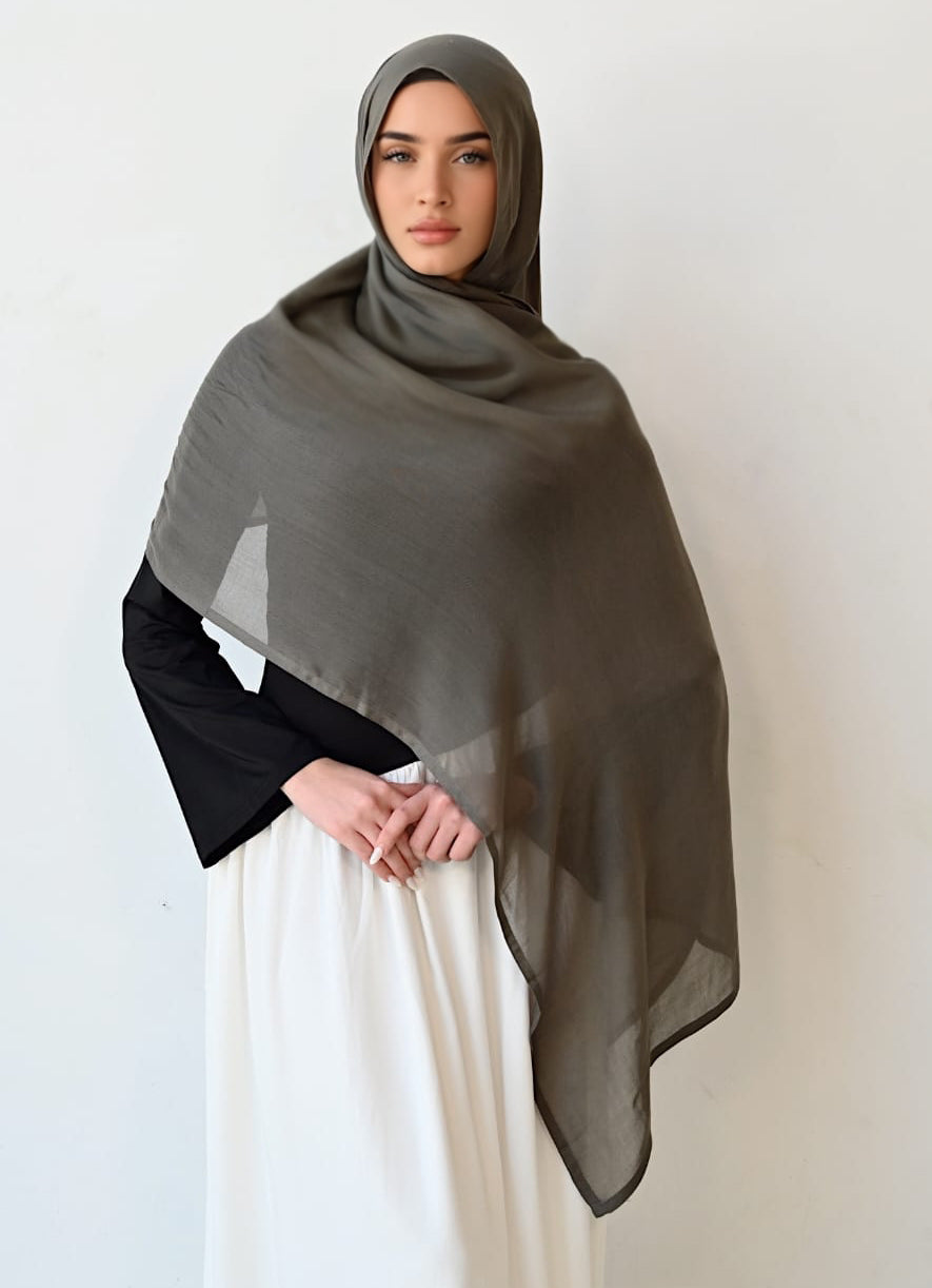 Olive Modal Hijab Set.                1 left